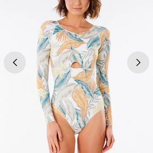 Rip Curl one piece swimsuit surfing rash guard brand new